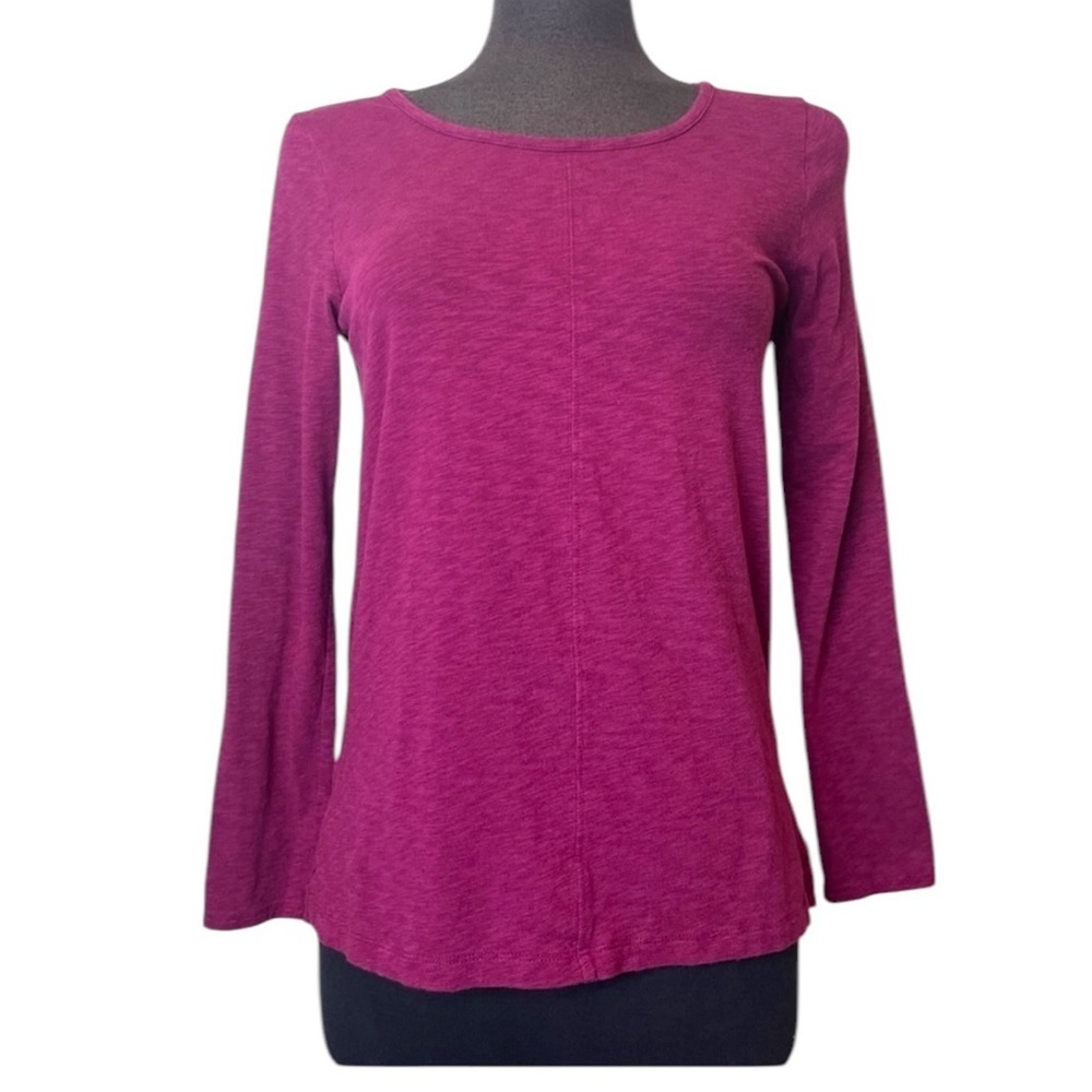 St. Tropez West Long Sleeve Basic Pink Purple Shirt Womens SZ M